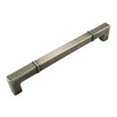 RK International [CP-633-WN] Solid Brass Cabinet Pull Handle - Newbury Series - Rectangle w/ Lines at Edges - Large Oversized - Weathered Nickel Finish - 8 9/16" L