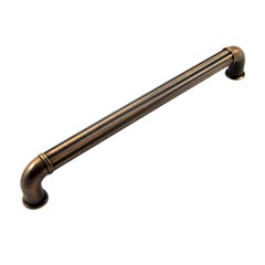 RK International [CP-642-BE] Die Cast Zinc Cabinet Pull Handle - Corcoran Series - Oversized - Brushed English Finish - 8&quot; C/C - 8 11/16&quot; L