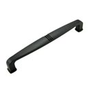 RK International [CP-662-BL] Die Cast Zinc Cabinet Pull Handle - Alder Series - Oversized - Black Finish - 6" C/C - 6 1/2" L