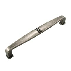 RK International [CP-662-WN] Die Cast Zinc Cabinet Pull Handle - Alder Series - Oversized - Weathered Nickel Finish - 6&quot; C/C - 6 1/2&quot; L