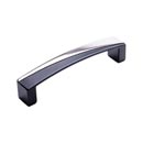 RK International [CP-672-PNB] Solid Brass Cabinet Pull Handle - Trumbull Series - Oversized - Polished Nickel w/ Black Finish - 5&quot; C/C - 5 1/4&quot; L
