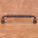 RK International [CP-801-RB] Solid Brass Cabinet Pull Handle - Twisted - Oversized - Oil Rubbed Bronze Finish - 5" C/C - 5 1/2" L