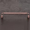 RK International [CP-802-DC] Solid Brass Cabinet Pull Handle - Twisted - Oversized - Distressed Copper Finish - 8" C/C - 8 1/2" L