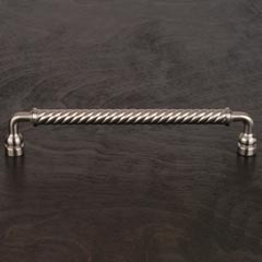 RK International [CP-802-P] Solid Brass Cabinet Pull Handle - Twisted - Oversized - Satin Nickel Finish - 8&quot; C/C - 8 1/2&quot; L