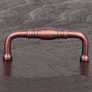 RK International [CP-807-DC] Solid Brass Cabinet Pull Handle - Barrel Middle - Standard Size - Distressed Copper Finish - 3&quot; C/C - 3 3/8&quot; L