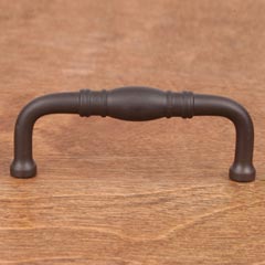 RK International [CP-807-RB] Solid Brass Cabinet Pull Handle - Barrel Middle - Standard Size - Oil Rubbed Bronze Finish - 3&quot; C/C - 3 3/8&quot; L