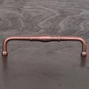 RK International [CP-808-DC] Solid Brass Cabinet Pull Handle - Barrel Middle - Oversized - Distressed Copper Finish - 5" C/C - 5 3/8" L