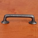 RK International [CP-809-DN] Solid Brass Cabinet Pull Handle - Distressed Rustic - Standard Size - Distressed Nickel Finish - 4" C/C - 5" L