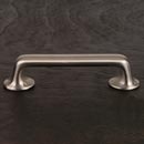 RK International [CP-809-P] Solid Brass Cabinet Pull Handle - Distressed Rustic - Standard Size - Satin Nickel Finish - 4&quot; C/C - 5&quot; L