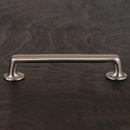 RK International [CP-810-P] Solid Brass Cabinet Pull Handle - Distressed Rustic - Oversized - Satin Nickel Finish - 6" C/C - 7 1/8" L