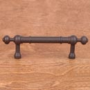 RK International [CP-815-RB] Solid Brass Cabinet Pull Handle - Plain w/ Decorative Ends - Standard Size - Oil Rubbed Bronze Finish