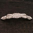 RK International [CP-82-P] Solid Brass Cabinet Pull Handle - Flower - Standard Size - Satin Nickel Finish - 3&quot; C/C - 4 1/8&quot; L