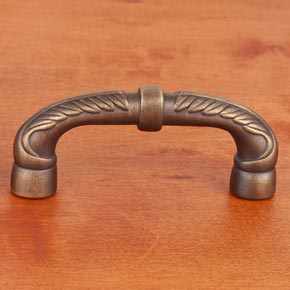 RK International [CP-862-AE] Solid Brass Cabinet Pull Handle - Bow w/ Petal Ends - Antique English Finish - 3 5/8" L