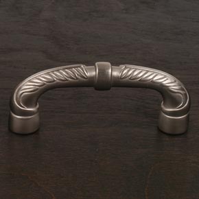 RK International [CP-862-P] Solid Brass Cabinet Pull Handle - Bow w/ Petal Ends - Pewter Finish - 3 5/8" L