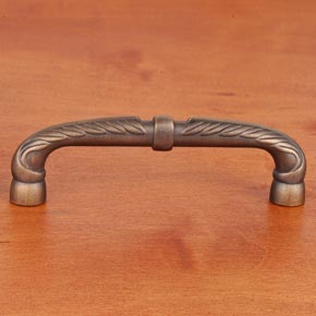RK International [CP-863-AE] Solid Brass Cabinet Pull Handle - Bow w/ Petal Ends - Oversized - Antique English Finish - 5 5/8" L
