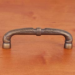 RK International [CP-863-AE] Solid Brass Cabinet Pull Handle - Bow w/ Petal Ends - Oversized - Antique English Finish - 5&quot; C/C - 5 5/8&quot; L