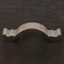 RK International [CP-870-P] Solid Brass Cabinet Pull Handle - Wavy Contoured w/ Lines - Standard Size - Satin Nickel Finish - 3" C/C - 3 7/8" L