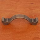 RK International [CP-871-AE] Solid Brass Cabinet Pull Handle - Wavy Contoured w/ Lines - Standard Size - Antique English Finish - 3 1/2" C/C - 4 3/8" L