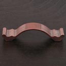 RK International [CP-871-DC] Solid Brass Cabinet Pull Handle - Wavy Contoured w/ Lines - Standard Size - Distressed Copper Finish - 3 1/2" C/C - 4 3/8" L