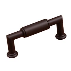 RK International [CP-880-RB] Solid Brass Cabinet Pull Handle - Cylinder Middle - Standard Size - Oil Rubbed Bronze Finish - 3&quot; C/C - 3 19/32&quot; L