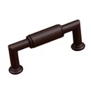 RK International [CP-880-RB] Solid Brass Cabinet Pull Handle - Cylinder Middle - Standard Size - Oil Rubbed Bronze Finish - 3" C/C - 3 19/32" L