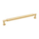 RK International [CP-882-SB] Solid Brass Cabinet Pull Handle - Cylinder Middle - Oversized - Satin Brass Finish - 8" C/C - 8 9/16" L