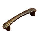 RK International [CP-883-AE] Solid Brass Cabinet Pull Handle - Ridge Series - Standard Size - Antique English Finish - 3&quot; C/C - 3 7/8&quot; L