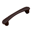 RK International [CP-883-RB] Solid Brass Cabinet Pull Handle - Ridge Series - Standard Size - Oil Rubbed Bronze Finish - 3" C/C - 3 7/8" L