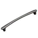 RK International [CP-885-P] Solid Brass Cabinet Pull Handle - Ridges at Edge - Large Oversized - Pewter Finish - 9 7/32" L