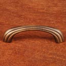RK International [CP-92-AE] Solid Brass Cabinet Pull Handle - Contoured Lines Bow - Standard Size - Antique English Finish - 3&quot; C/C - 3 9/16&quot; L