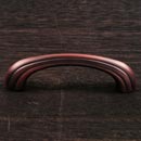 RK International [CP-92-DC] Solid Brass Cabinet Pull Handle - Contoured Lines Bow - Standard Size - Distressed Copper Finish - 3&quot; C/C - 3 9/16&quot; L