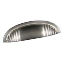 RK International [CF-983-P] Solid Brass Cabinet Cup Pull - Ridges at Edge - Pewter Finish - 4 3/4" L