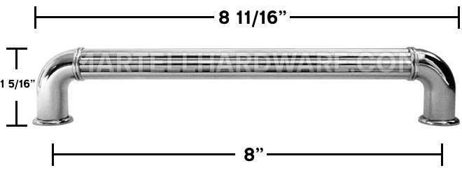 RK International CP-642 Cabinet Pull Handle Dimensions