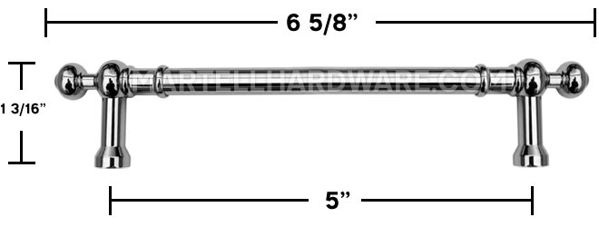 RK International CP 816 Cabinet Drawer Pull Dimensions