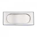 RK International [CF-5632-P] Solid Brass Cabinet Flush Pull - Thick Rectangle - Satin Nickel Finish - 4" L - 7/16" Recess