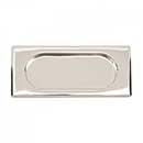 RK International [CF-5632-PN] Solid Brass Cabinet Flush Pull - Thick Rectangle - Polished Nickel Finish - 4" L - 7/16" Recess