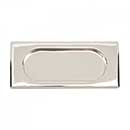 RK International [CF-5632-PN] Solid Brass Cabinet Flush Pull - Thick Rectangle - Polished Nickel Finish - 4" L - 7/16" Recess