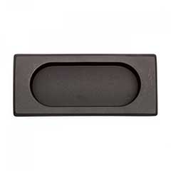 RK International [CF-5632-RB] Solid Brass Cabinet Flush Pull - Thick Rectangle - Oil Rubbed Bronze Finish - 4&quot; L - 7/16&quot; Recess