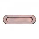 RK International [CF-5633-DC] Solid Brass Cabinet Flush Pull - Thick Oval - Distressed Copper Finish - 5 1/2&quot; L - 1/2&quot; Recess