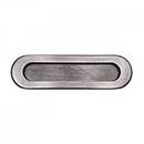 RK International [CF-5633-DN] Solid Brass Cabinet Flush Pull - Thick Oval - Distressed Nickel Finish - 5 1/2&quot; L - 1/2&quot; Recess