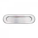 RK International [CF-5633-P] Solid Brass Cabinet Flush Pull - Thick Oval - Satin Nickel Finish - 5 1/2&quot; L - 1/2&quot; Recess