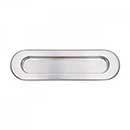 RK International [CF-5633-P] Solid Brass Cabinet Flush Pull - Thick Oval - Satin Nickel Finish - 5 1/2" L - 1/2" Recess