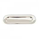 RK International [CF-5633-PN] Solid Brass Cabinet Flush Pull - Thick Oval - Polished Nickel Finish - 5 1/2&quot; L - 1/2&quot; Recess