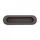 RK International [CF-5633-RB] Solid Brass Cabinet Flush Pull - Thick Oval - Oil Rubbed Bronze Finish - 5 1/2" L - 1/2" Recess
