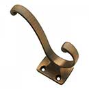 RK International [HK-5801-AE] Solid Brass Coat & Hat Hook - Plain - Antique English Finish - 3 3/4" L x 1 1/4" W