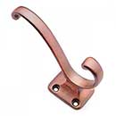 RK International [HK-5801-DC] Solid Brass Coat &amp; Hat Hook - Plain - Distressed Copper Finish - 3 3/4&quot; L x 1 1/4&quot; W