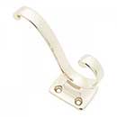 RK International [HK-5801-PN] Solid Brass Coat &amp; Hat Hook - Plain - Polished Nickel Finish - 3 3/4&quot; L x 1 1/4&quot; W