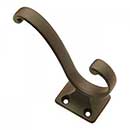 RK International [HK-5801-RB] Solid Brass Coat &amp; Hat Hook - Plain - Oil Rubbed Bronze Finish - 3 3/4&quot; L x 1 1/4&quot; W