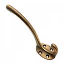 RK International [HK-5812-AE] Solid Brass Coat & Hat Hook - Oval Base - Antique English Finish - 4 3/8" L x 1 1/4" W