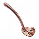 RK International [HK-5812-DC] Solid Brass Coat & Hat Hook - Oval Base - Distressed Copper Finish - 4 3/8" L x 1 1/4" W